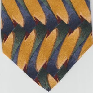 JIMMY V - THE V FOUNDATION "COLLECTION ONE" - RED-GREEN-BLUE ON GOLD - 100% SILK